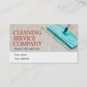 Cleaning service business card