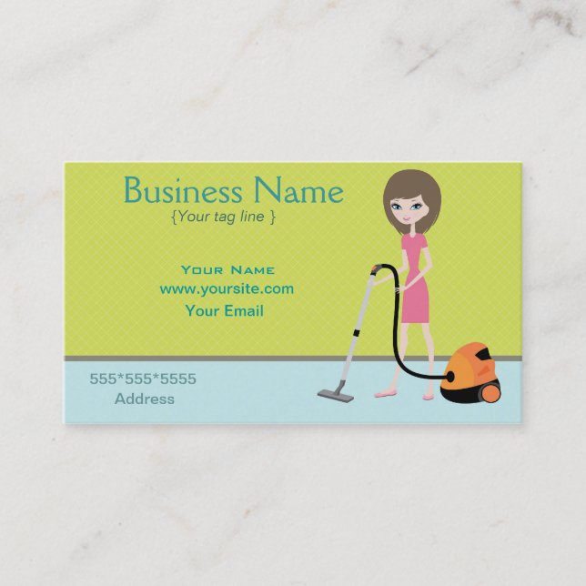 Cleaning service  Business Card (Front)