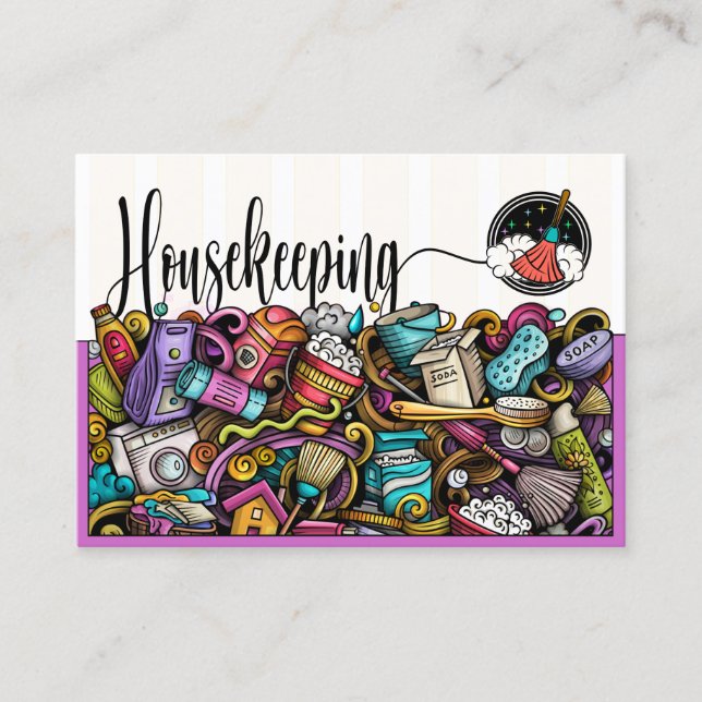 Cleaning Service  Business Card (Front)