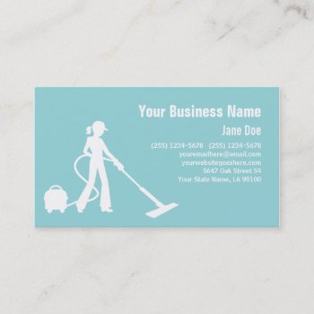 Cleaning Service Business Card by ArtbyMonica at Zazzle