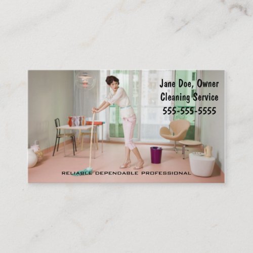 Cleaning Service Business Card Template