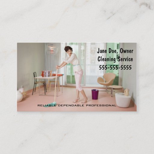Customizable Cleaning Service Business Card Template