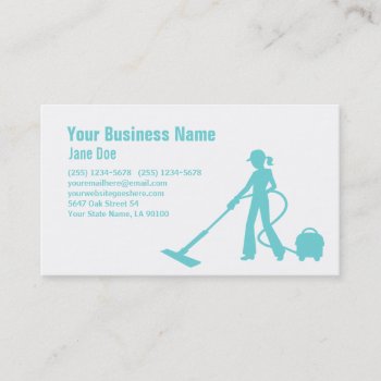 Cleaning Service Business Card 3 by ArtbyMonica at Zazzle