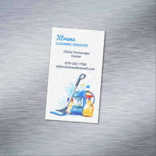 Cleaning Service Business Card Magnet