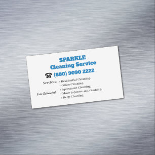 Cleaning Service Business Card Magnet