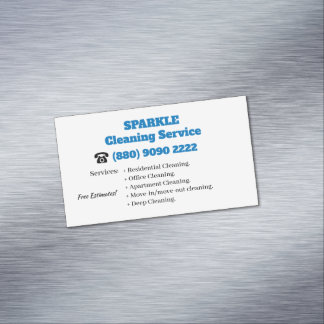 Cleaning Service Business Card Magnet