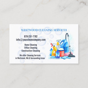 Cleaning Service Business Card Template