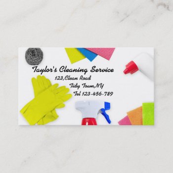Cleaning Service Business Card Template by superdumb at Zazzle