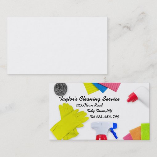 Cleaning Service Business Card Template | Zazzle