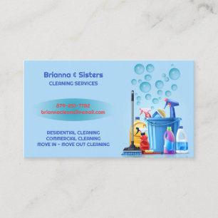 Cleaning Service Business Card Template 