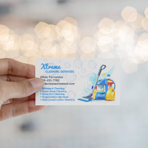 Cleaning Service Business Card Template