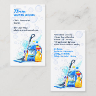 Cleaning Service Business Card Template