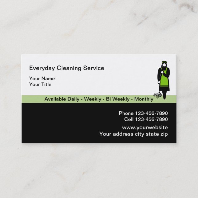 Cleaning Service Business Cards (Front)