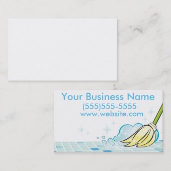 Cleaning Service Business Cards | Zazzle