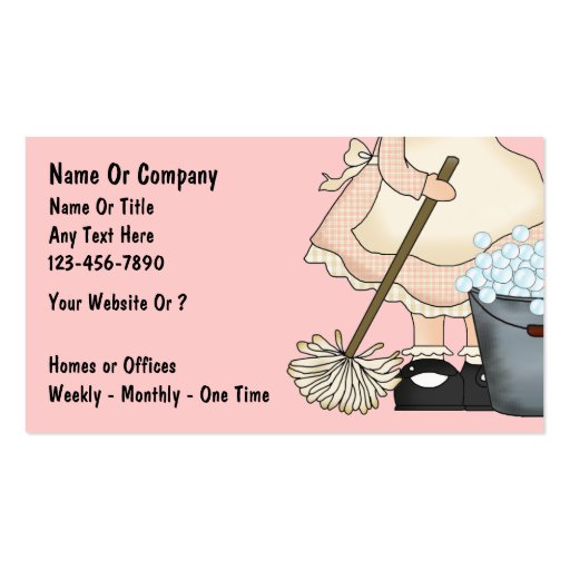 Housekeeper Business Card Templates | Bizcardstudio