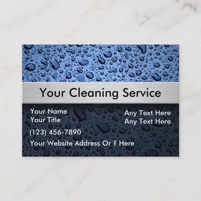 Cleaning Service Business Cards (Front)