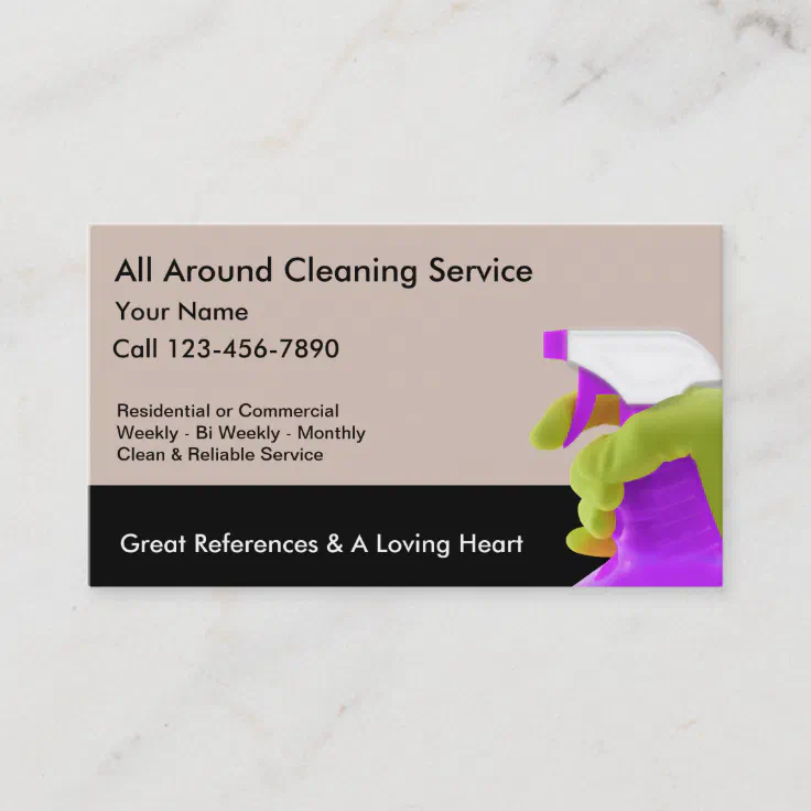 Cleaning Service Business Cards | Zazzle