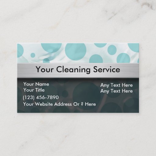 Customizable Cleaning Service Business Cards