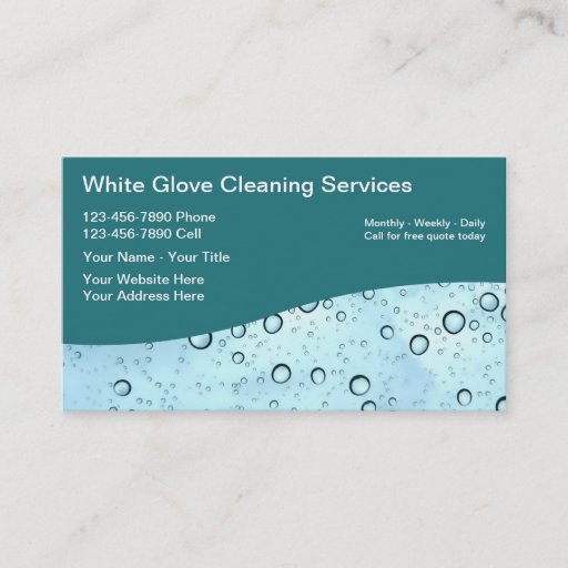 Customizable Cleaning Service Business Cards
