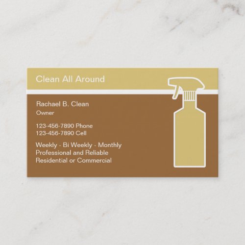 Cleaning Service Business Cards Modern