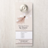 Purple Cleaning Service Business Card  Door Hanger