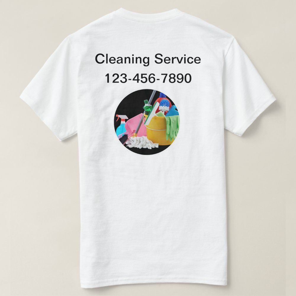 Cleaning Service Business Logo Work Personalized Shirts