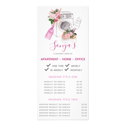 Cleaning Service Business Promotional Rack Card