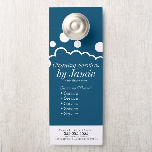 Cleaning Service Business Suds  Door Hanger