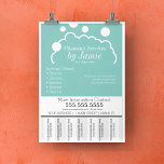 Cleaning Service Business Suds Tear Off Strips  Flyer at Zazzle