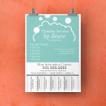 Cleaning Service Business Suds Tear Off Strips  Flyer<br><div class="desc">Modern Flyers for Cleaning Service</div>