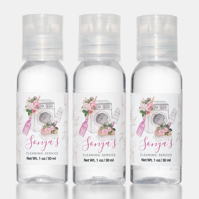 Cleaning Service Business Watercolor Hand Sanitizer (Set)