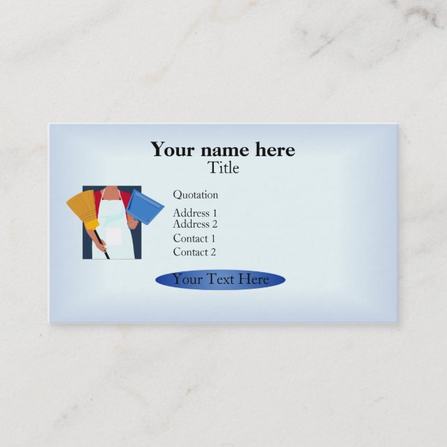 Cleaning Service Card Template (Front)