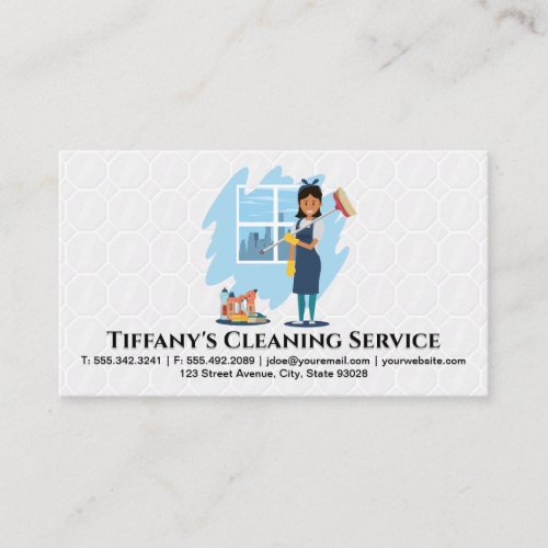 Cleaning Service  Clean Supplies  Tiles Business Card