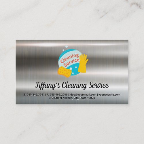 Cleaning Service  Cleaning Gloves Business Card