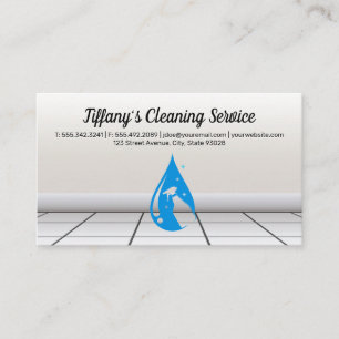 Cleaning Service Cleaning Supplies Bathroom Tile Business Card