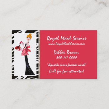 Cleaning Service Diva Business Cards by LadyDenise at Zazzle