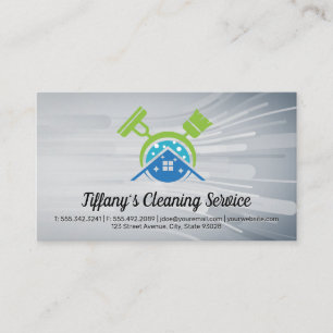 Cleaning Service Equipment Tiling Business Card