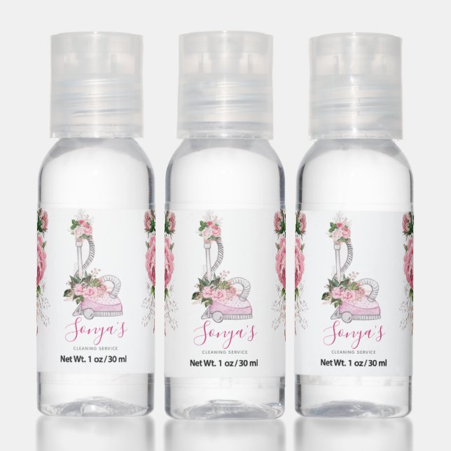 Cleaning Service Floral vacuum cleaner Hand Sanitizer (Set)
