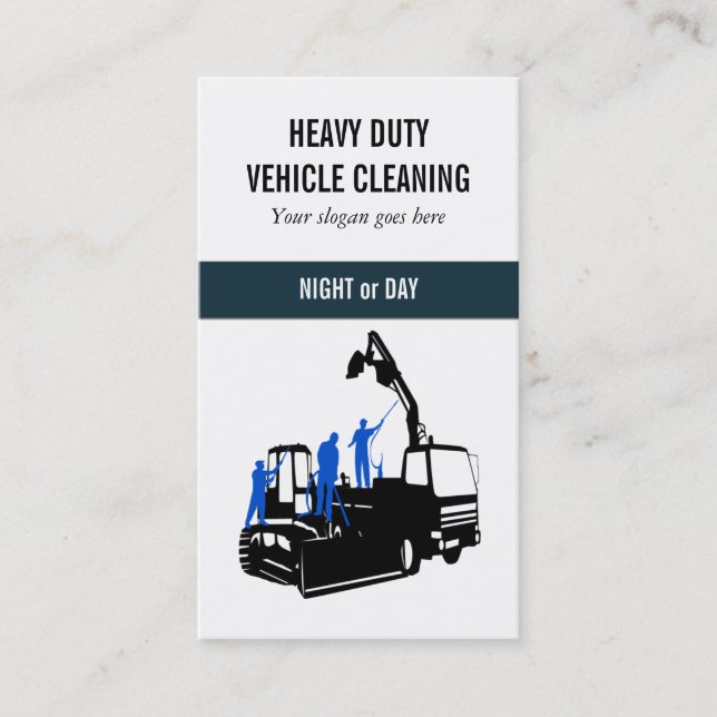 Cleaning Service heavy duty vehicles Business Card (Front)