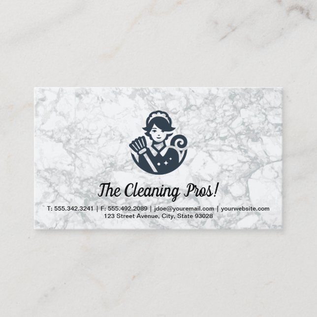 Cleaning Service | Hotel Maid Business Card (Front)