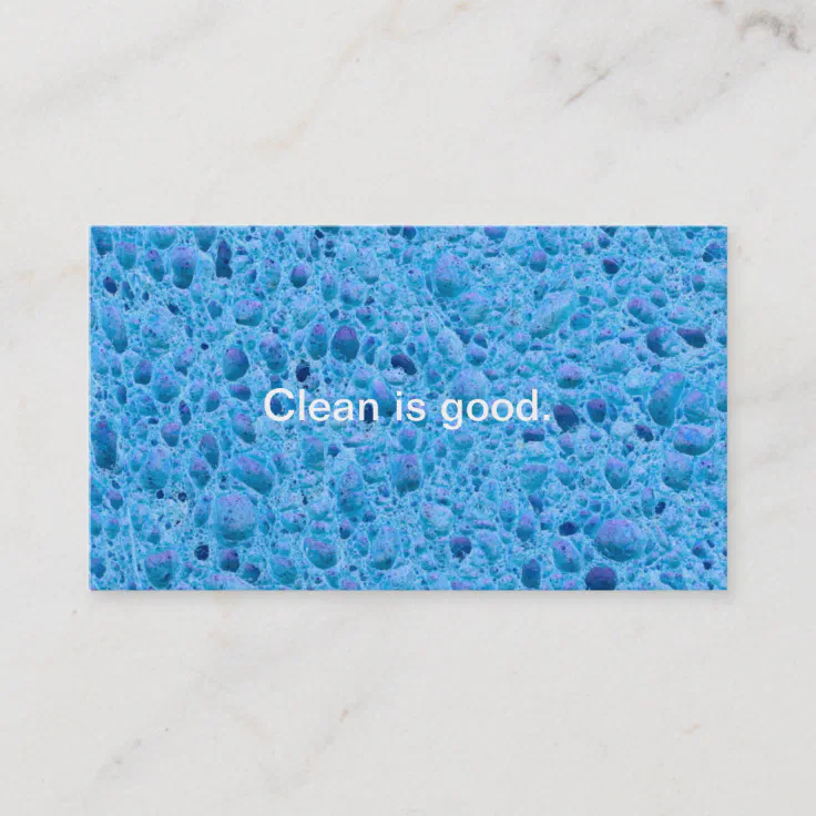 Cleaning service house cleaners maids fun sponge business card | Zazzle