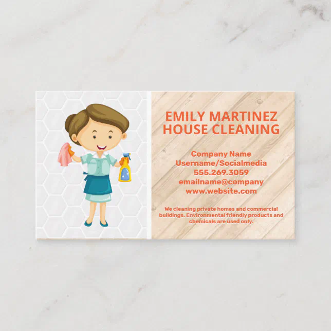 Cleaning Service | House Cleaning | Wood Floors Business Card | Zazzle