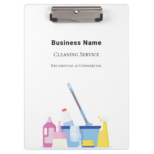 Cleaning service housekeeping business clipboard