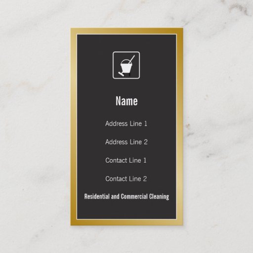 Customizable Cleaning Service Icon Business Card