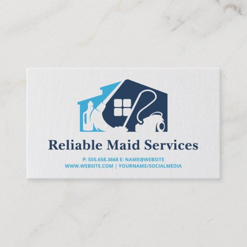 Cleaning Service Icon Home Logo Business Card