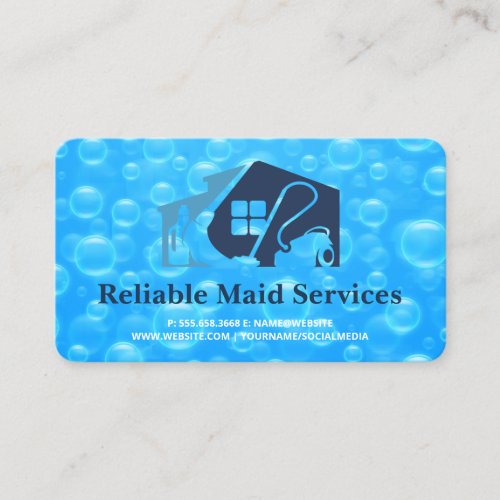 Cleaning Service Icon Home | Maid  Business Card