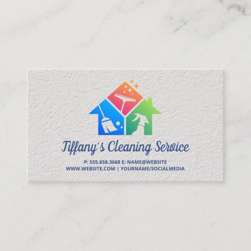 Cleaning Service Icons  Maid Cleaning  House Business Card