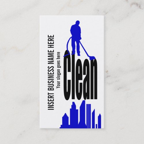 Cleaning Service industrial commercial PERSONALIZE Business Card