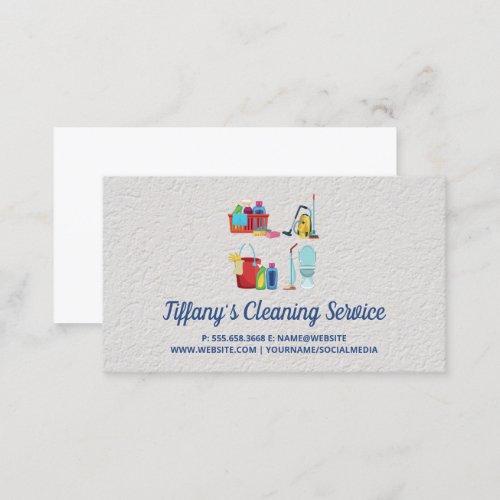 Cleaning Service  Maid Cleaning  Clean Equipment Business Card