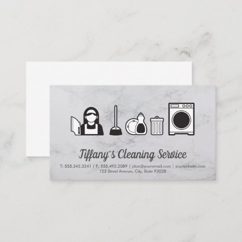 Cleaning Service  Maid Cleaning Services Business Card